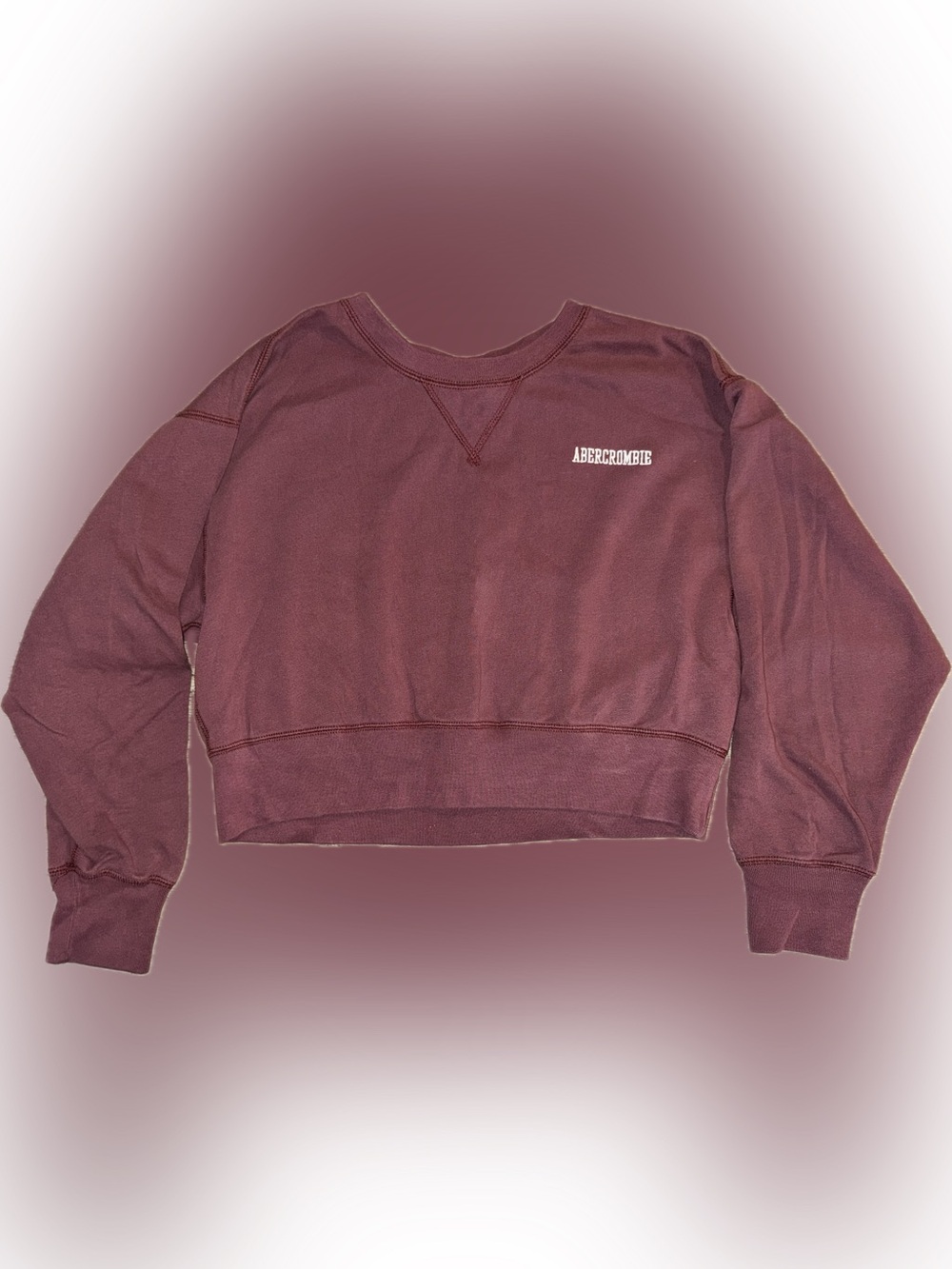 Abercrombie & Fitch Burgundy cropped sweatshirt